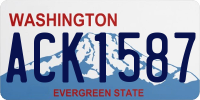 WA license plate ACK1587