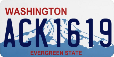 WA license plate ACK1619
