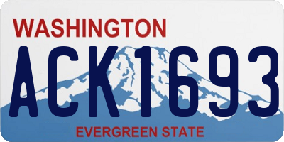 WA license plate ACK1693