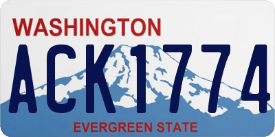 WA license plate ACK1774