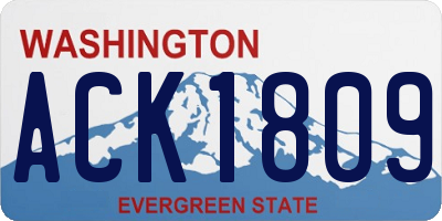 WA license plate ACK1809