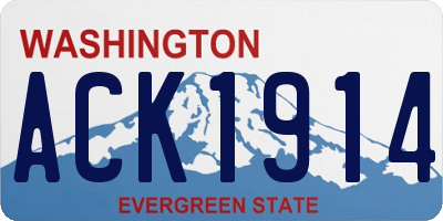 WA license plate ACK1914