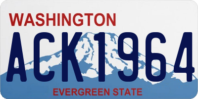 WA license plate ACK1964