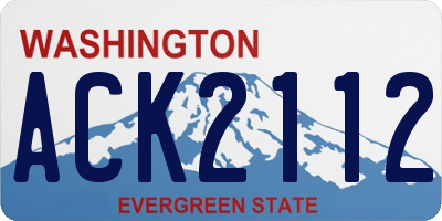 WA license plate ACK2112