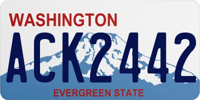 WA license plate ACK2442