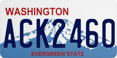 WA license plate ACK2460