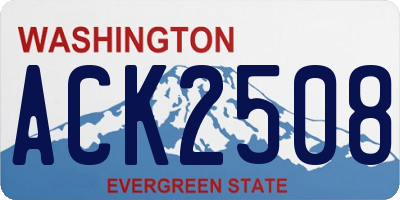WA license plate ACK2508