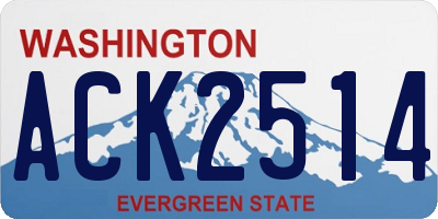 WA license plate ACK2514