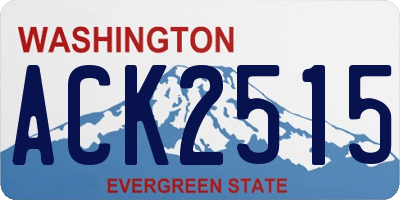 WA license plate ACK2515