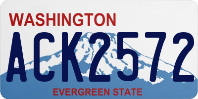 WA license plate ACK2572