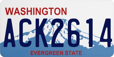 WA license plate ACK2614