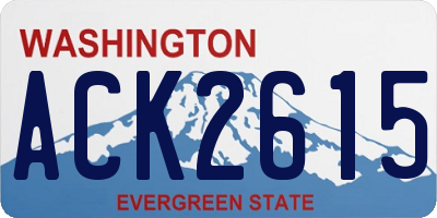 WA license plate ACK2615