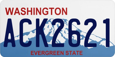 WA license plate ACK2621