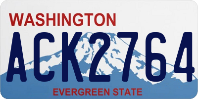 WA license plate ACK2764