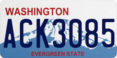 WA license plate ACK3085