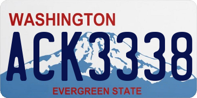 WA license plate ACK3338
