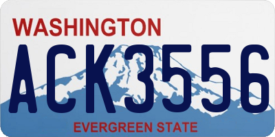 WA license plate ACK3556