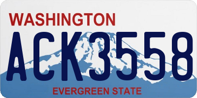 WA license plate ACK3558