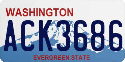 WA license plate ACK3686