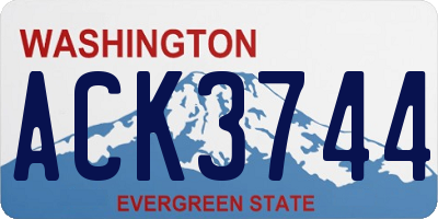 WA license plate ACK3744