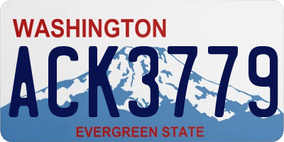 WA license plate ACK3779