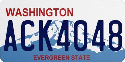 WA license plate ACK4048