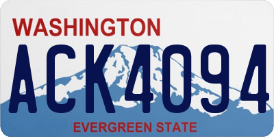 WA license plate ACK4094