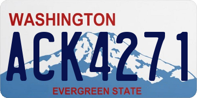 WA license plate ACK4271