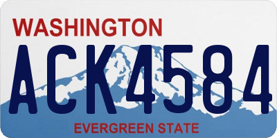 WA license plate ACK4584