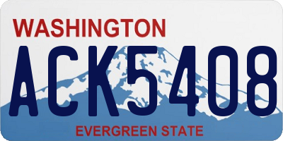WA license plate ACK5408