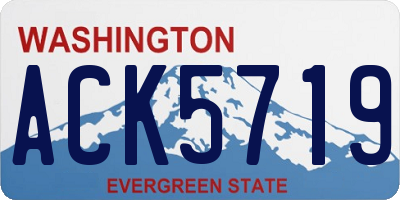 WA license plate ACK5719
