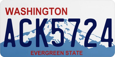 WA license plate ACK5724