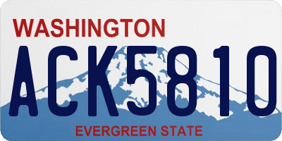 WA license plate ACK5810