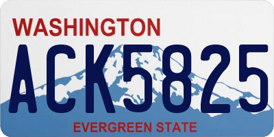 WA license plate ACK5825