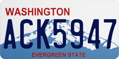 WA license plate ACK5947