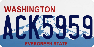 WA license plate ACK5959