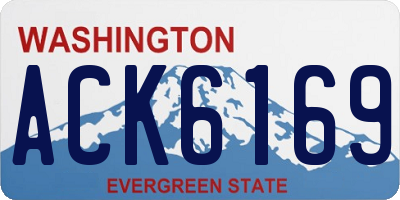 WA license plate ACK6169