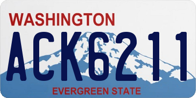 WA license plate ACK6211