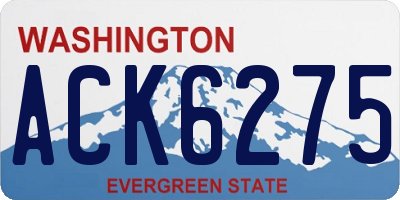 WA license plate ACK6275