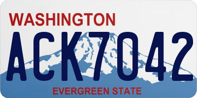 WA license plate ACK7042