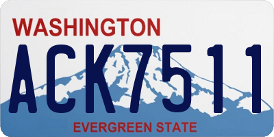 WA license plate ACK7511