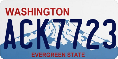 WA license plate ACK7723