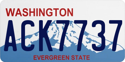 WA license plate ACK7737