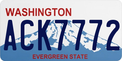 WA license plate ACK7772