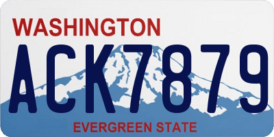 WA license plate ACK7879