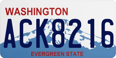 WA license plate ACK8216