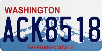 WA license plate ACK8518