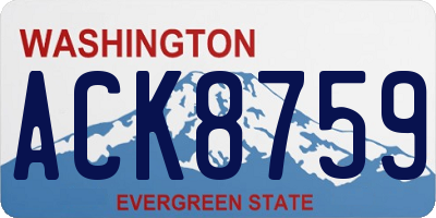 WA license plate ACK8759
