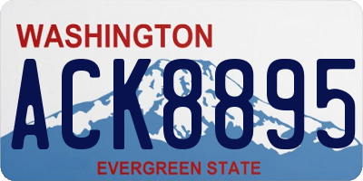 WA license plate ACK8895