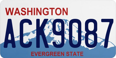 WA license plate ACK9087